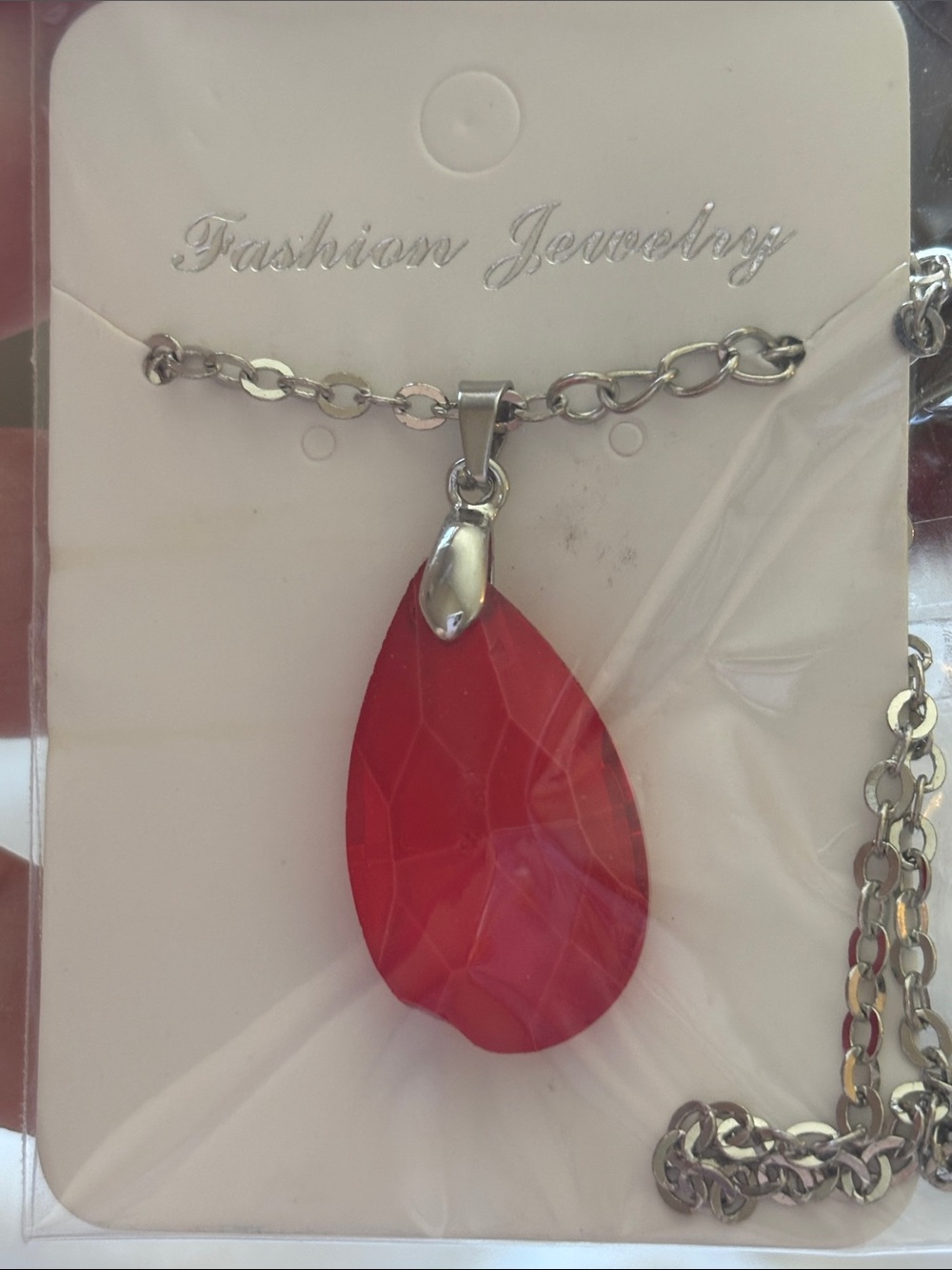 Teardrop Cubic Zirconia Necklace NEW (1) - Picture 7 of 13